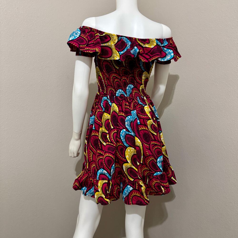 Summer Mini Dress for Women Cotton Blend Vibrant Colors Size S - Picture 5 of 6